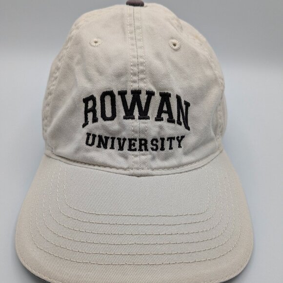 Rowan University Baseball Hat Cap Beige Legacy Brand Embroidered Buckle Back - Picture 1 of 11